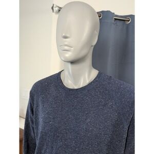 Peter Millar Interlock Jaspe‎ Crew Sweatshirt Mens Large Blue Athleisure Casual